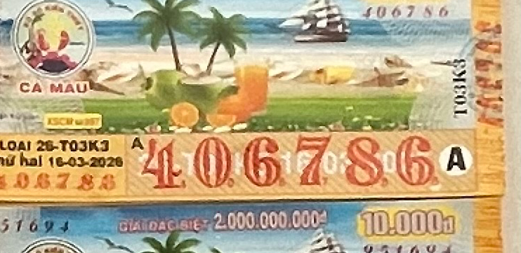 Cà Mau, 16/03/2026, 406786
