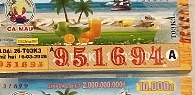 Cà Mau, 16/03/2026, 951694